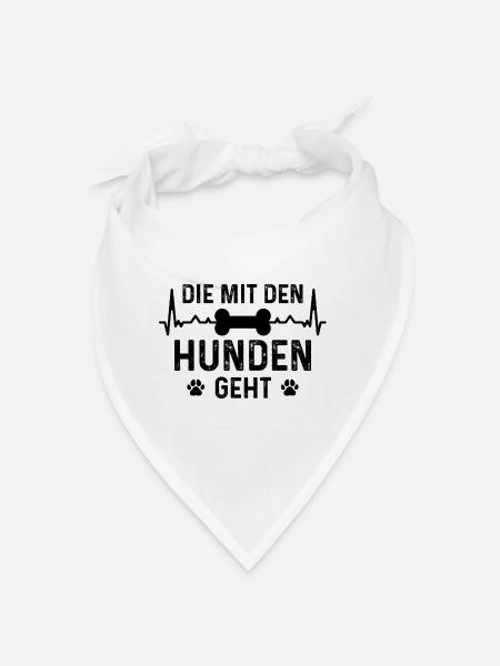 Die mit dem Hunden Geht 9 - - Bandana - Weiß - Vorne
