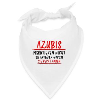 Azubi Witz Spruch Lehrling Auszubildende Geschenk - Bandana - Weiß - Vorne