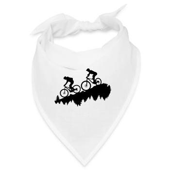 Mountain biking, mountainbiken - Bandana - Weiß - Vorne