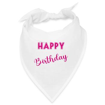 JAHRESTAG. ALLES GUTE ZUM GEBURTSTAG - Bandana - Weiß - Vorne