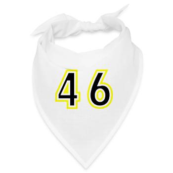 46 Zahl College - Bandana - Weiß - Vorne