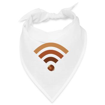 wifi haselnuss - Bandana - Weiß - Vorne