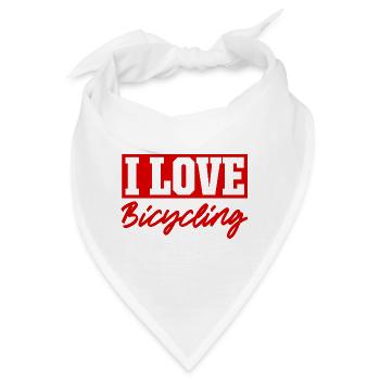 Ich Liebe Fahrradfahren - Bandana - Weiß - Vorne