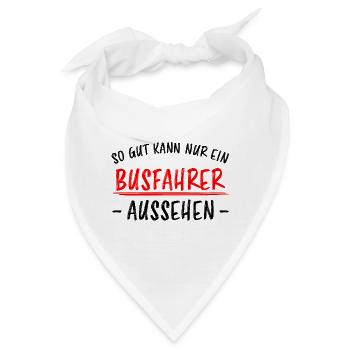 Busfahrer Beruf Lustiger Spruch Linienbus Geschenk - Bandana - Weiß - Vorne