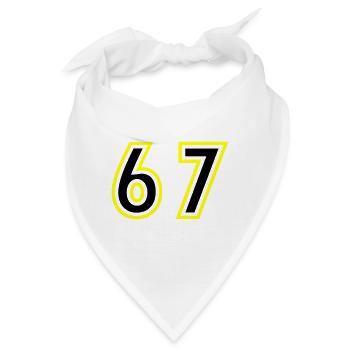 67 Zahl College - Bandana - Weiß - Vorne