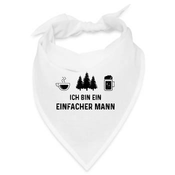 ICH BIN EIN EINFACHER MANN 3 - - Bandana - Weiß - Vorne