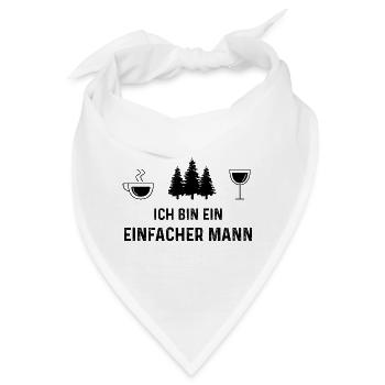 ICH BIN EIN EINFACHER MANN 3 - (2) - Bandana - Weiß - Vorne