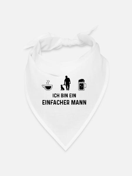 Ich bin ein Einfacher Mann 1 - - Bandana - Weiß - Vorne