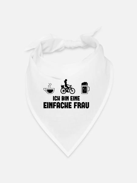 Ich bin ein Einfache Frau 1 - - Bandana - Weiß - Vorne