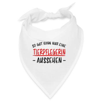 Tierpflegerin Lustiger Spruch Beruf Tiere Geschenk - Bandana - Weiß - Vorne