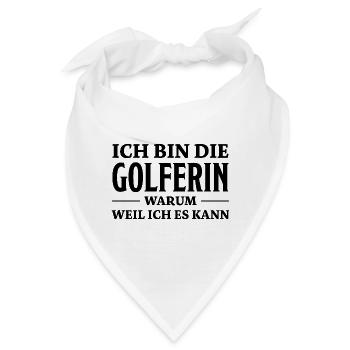 Golferin Minigolf Golf Spruch Golferin Geschenk - Bandana - Weiß - Vorne