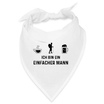 Ich bin ein Einfacher Mann - - Bandana - Weiß - Vorne