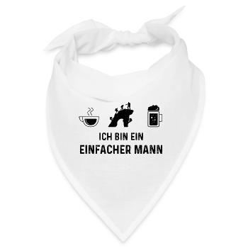 Ich bin ein Einfacher Mann - - Bandana - Weiß - Vorne