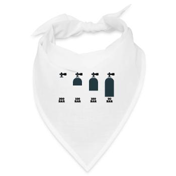 Tauchflasche Tauchen Taucher diving diver scuba - Bandana - Weiß - Vorne