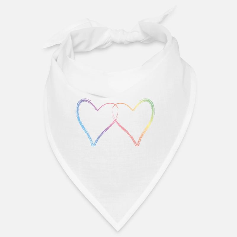 cœurs colorés Bandana