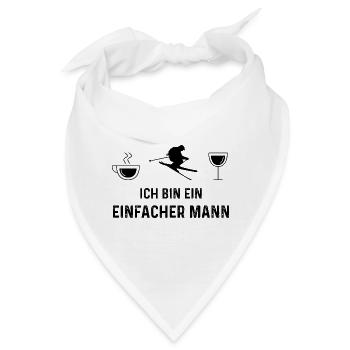 Ich bin ein Einfacher Mann - (2) - Bandana - Weiß - Vorne