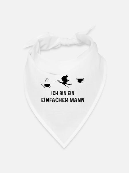 Ich bin ein Einfacher Mann - (2) - Bandana - Weiß - Vorne