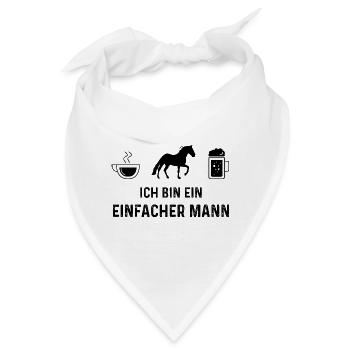 Ich bin ein Einfacher Mann - - Bandana - Weiß - Vorne