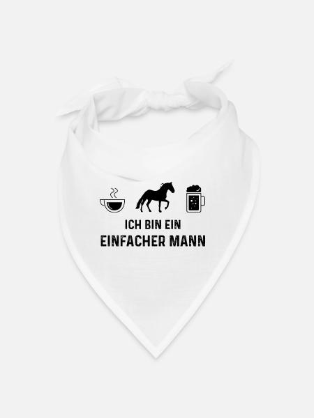 Ich bin ein Einfacher Mann - - Bandana - Weiß - Vorne