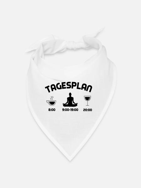 Tagsplan - (2) - Bandana - Weiß - Vorne
