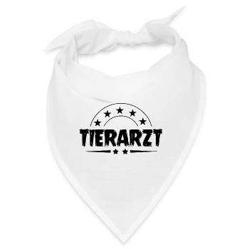 Tierarzt Beruf - Bandana - Weiß - Vorne