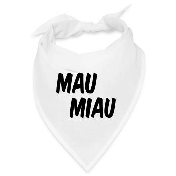 Katzen miezen Mau Miau - Bandana - Weiß - Vorne