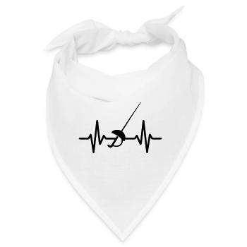 Fechten Herzschlag - Bandana - Weiß - Vorne