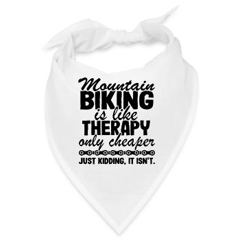 Mountainbiker Geschenk Lustig Mountainbike MTB - Bandana - Weiß - Vorne