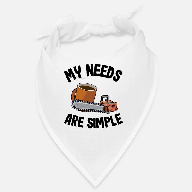 My Needs Are Simple Chainsaw & Coffee Arborist Bandana