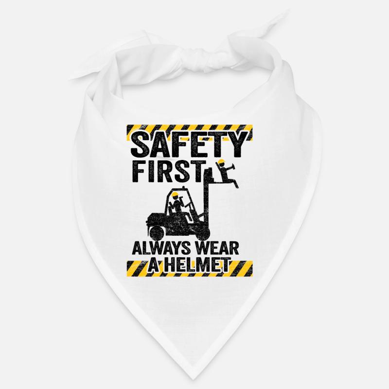 Safety First Funny Forklift Operator Driver Gift Bandana