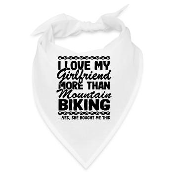 Mountainbiker Vatertag Herren Mountainbike MTB - Bandana - Weiß - Vorne