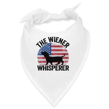 Dackel Flüsterer Teckel Besitzer Dachshund - Bandana - Weiß - Vorne