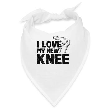 Neues Knie Operation Künstliches Knie Geschenk - Bandana - Weiß - Vorne
