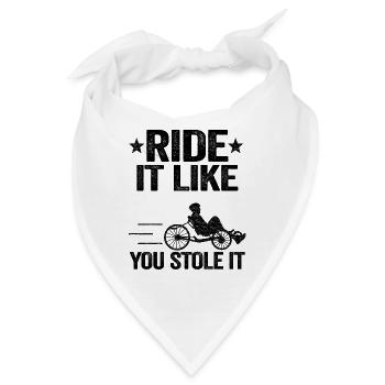 Liegefahrrad Lustig Liegerad Liegeradfahrer - Bandana - Weiß - Vorne