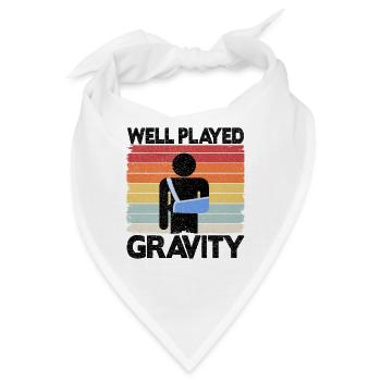 Gut gespielt Gravitation Gebrochener Arm Geschenk - Bandana - Weiß - Vorne