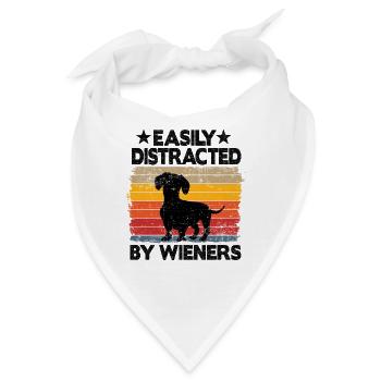 Dackel Besitzer Teckel Dachshund Liebhaber - Bandana - Weiß - Vorne