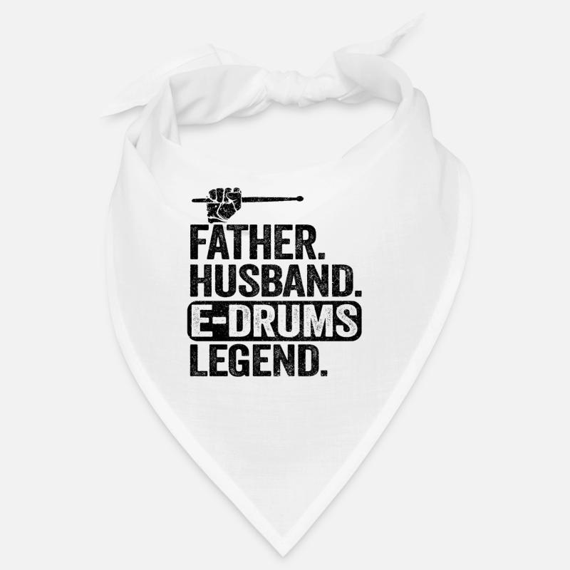 E-Drums Legende Papa Drummer Spruch Geschenk Bandana