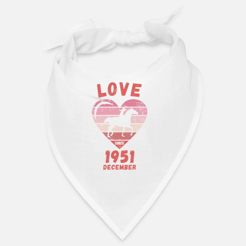 Love Pferde Reiten Geburtstag Dezember 1951 Bandana