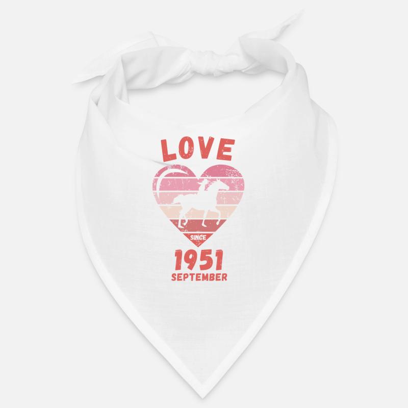 Love Pferde Reiten Geburtstag September 1951 Bandana
