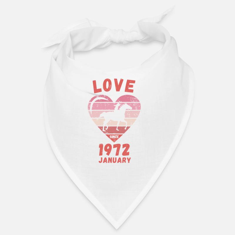 Amour Équitation Anniversaire Janvier 1972 Bandana
