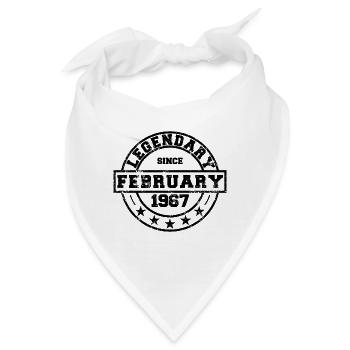 Legendary since February 1967 - Geburtstag - Bandana - Weiß - Vorne
