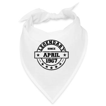 Legendary since April 1967 - Geburtstag - Bandana - Weiß - Vorne