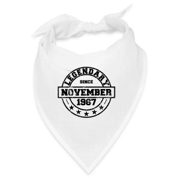 Legendary since November 1967 - Geburtstag - Bandana - Weiß - Vorne