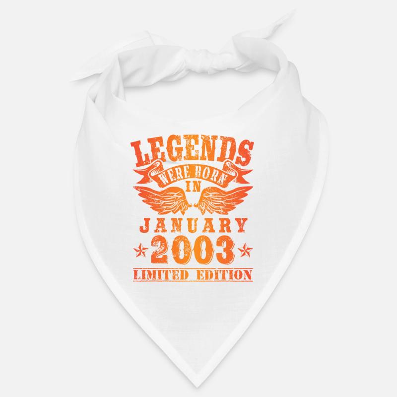 Legends sont nés en Janvier 2003 Anniversaire Bandana