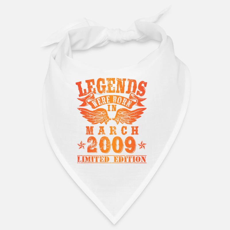 Legends sont nés en Mars 2009 Anniversaire Bandana