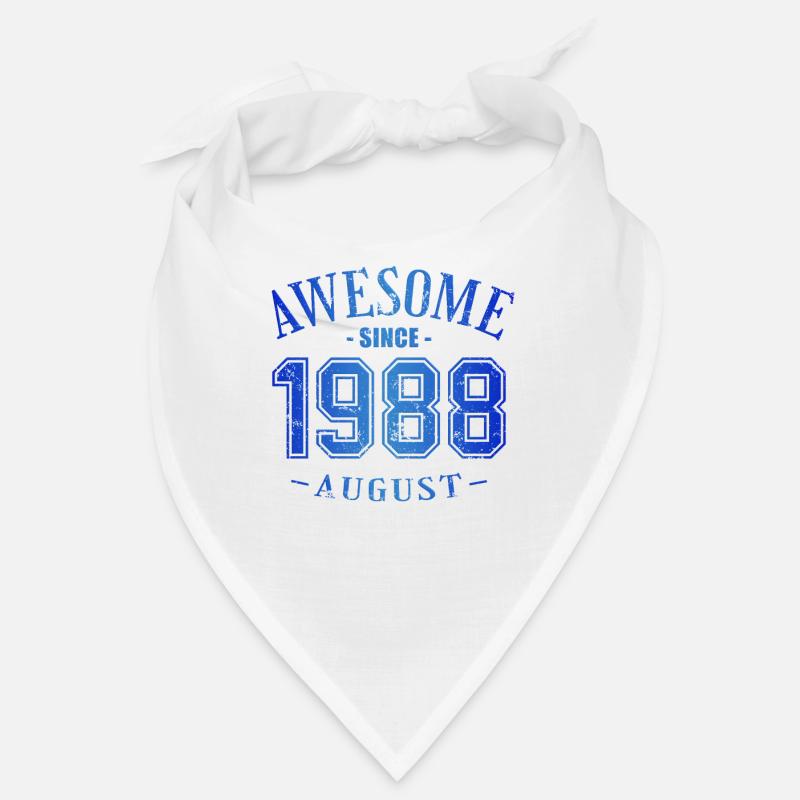 August 1988 - Birthday in August Awesome Bandana