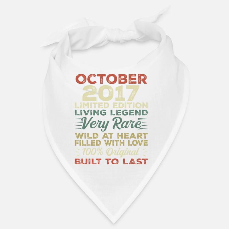 2017 Octobre 2017 anniversaire Octobre 2017 Original Bandana