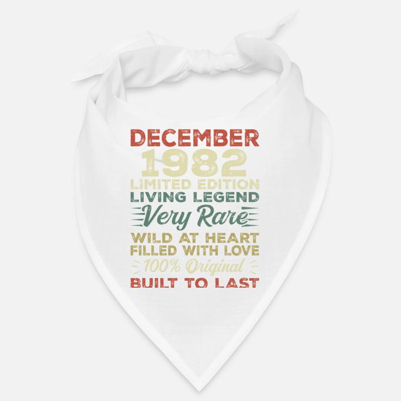 Décembre 1982 - anniversaire Décembre 1982 année Bandana