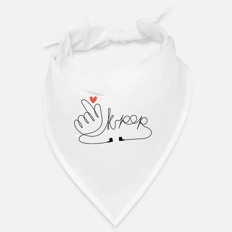 K-pop Korean Pop - Bandana - white