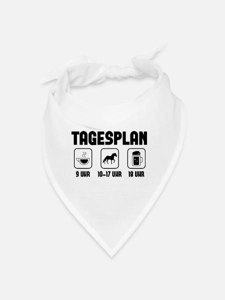 Tagsplan - - Bandana - Weiß - Vorne